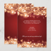 Trouwreceptie Glanzende Lichten Goud Informatiekaartje (Voorkant / Achterkant)