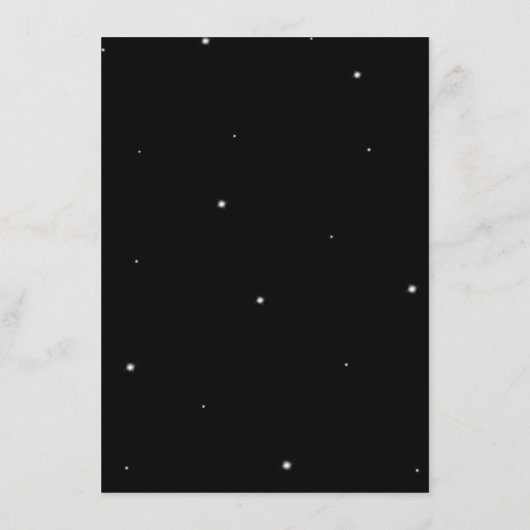 Trouwreceptie Glanzende Snaar Zwart Informatiekaartje (Achterkant)