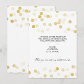 Trouwreceptie Goud Folie Glitterende Lichten Kaart (Voorkant / Achterkant)