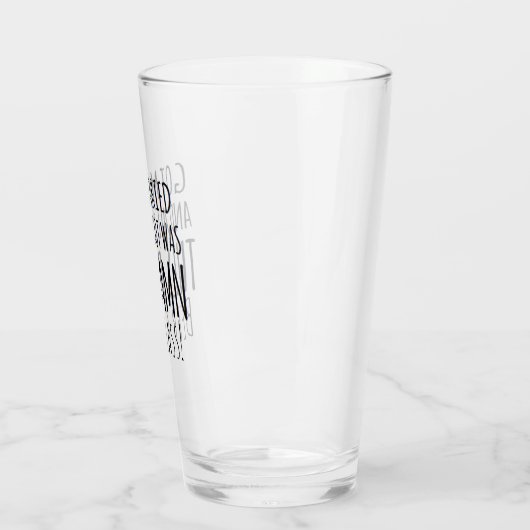 Trouwreceptie Grappige gepersonaliseerde bierglaze Glas (Links)