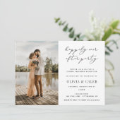 Trouwreceptie 'Happily Ever After' Kaart (Staand voorkant)