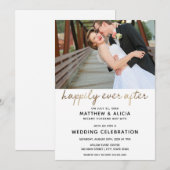 Trouwreceptie 'Happily Ever After' Kaart (Voorkant / Achterkant)