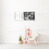 Trouwreceptie Happy Couple Foto Wit Welkom Spandoek (Insitu)