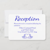 Trouwreceptie Hart Bloemstuk in Kobaltblauw uit de Kaart (Voorkant)