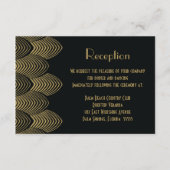 Trouwreceptie in Art Deco-stijl uit de jaren '20 Informatiekaartje (Voorkant)