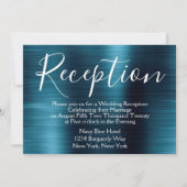 Trouwreceptie in marineblauw kaart (Voorkant)