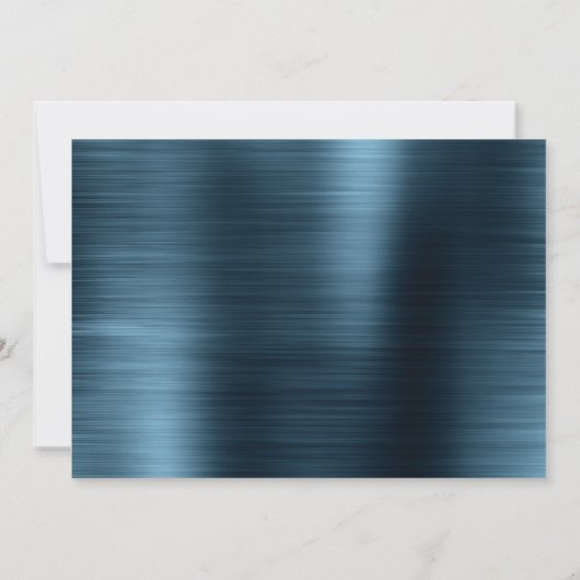 Trouwreceptie in marineblauw kaart (Achterkant)