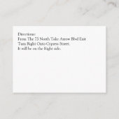 Trouwreceptie Insert Kaarten Aqua Blauwgroen (Achterkant)