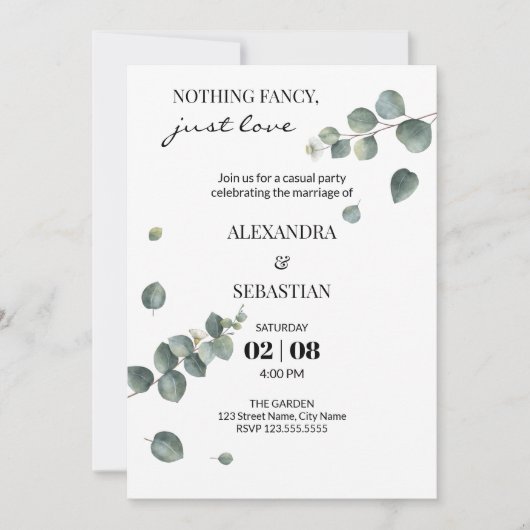 Trouwreceptie Kaart (Voorkant)