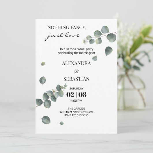 Trouwreceptie Kaart (Staand voorkant)