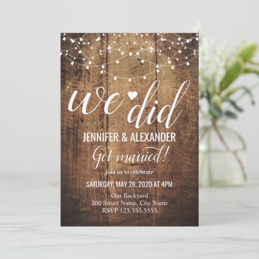 Trouwreceptie Kaart (Staand voorkant)