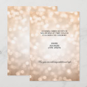Trouwreceptie Koperen Glitterlichten Informatiekaartje (Voorkant / Achterkant)
