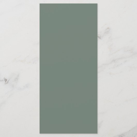 Trouwreceptie Menu Elegante Schrift Sagegroen (Achterkant)