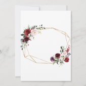 Trouwreceptie menu kaart bloem (Achterkant)