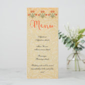 Trouwreceptie Menu Vintage (Staand voorkant)