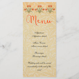 Trouwreceptie Menu Vintage