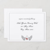 Trouwreceptie met beschermd hart kaart (Voorkant / Achterkant)