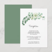 Trouwreceptie met Eucalyptus Bloeiende Groenen Informatiekaartje (Voorkant / Achterkant)