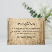 Trouwreceptie met typografie in vintage boerderijs kaart (Staand voorkant)