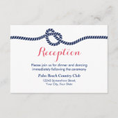 Trouwreceptie met zeevaartthema informatiekaartje (Voorkant)