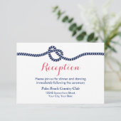 Trouwreceptie met zeevaartthema informatiekaartje (Staand voorkant)