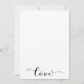 Trouwreceptie Mooie Scriptie Zwart Wit Eenvoudig Kaart (Achterkant)