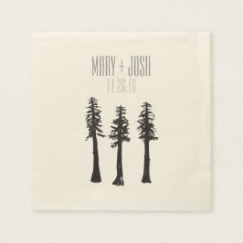 Trouwreceptie Redwood Trees Cocktail servet