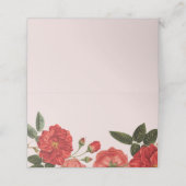 TROUWRECEPTIE  rode rozen bloemenboeket Plaatskaartje (Buitenkant ongevouwen)