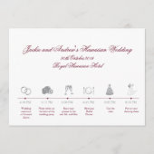 Trouwreceptie route en tijdschema programmakaart (Voorkant)