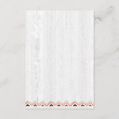 Trouwreceptie Rustieke Geweihouten Boho Decoratie Informatiekaartje (Achterkant)