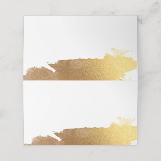 TROUWRECEPTIE stijlvolle luxe verguld goud Plaatskaartje (Buitenkant ongevouwen)
