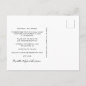 Trouwreceptie Stof Roze Bewaar De Datum Aankondigingskaart (Achterkant)