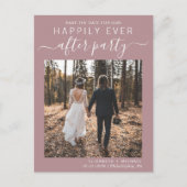 Trouwreceptie Stof Roze Bewaar De Datum Aankondigingskaart (Voorkant)