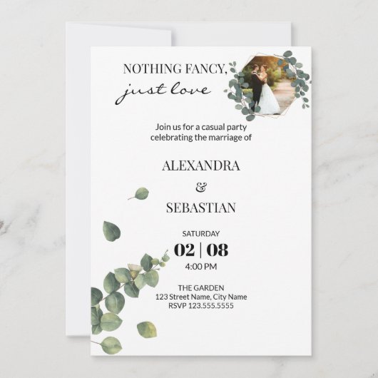 Trouwreceptie Uitnodiging (Voorkant)