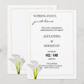 Trouwreceptie uitnodiging Calla Lily (Voorkant / Achterkant)