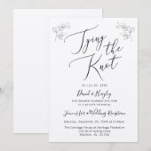 Trouwreceptie Uitnodiging 'De Knoop Doorhakken' (Voorkant / Achterkant)