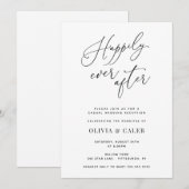 Trouwreceptie Uitnodiging 'Happily Ever After' (Voorkant / Achterkant)