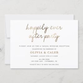 Trouwreceptie uitnodiging voor een gelukkig leven