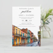 Trouwreceptie voor Elopement in New Orleans Kaart (Staand voorkant)