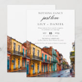 Trouwreceptie voor Elopement in New Orleans Kaart (Voorkant / Achterkant)