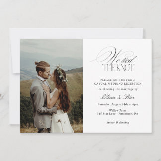 Trouwreceptie 'We Tied the Knot' Kaart