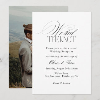 Trouwreceptie 'We Tied the Knot' Kaart