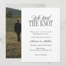 Trouwreceptie 'We Tied the Knot'
