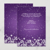 Trouwreceptie Wintervonkel Paars Informatiekaartje (Voorkant / Achterkant)