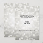 Trouwreceptie Zilveren Glitterlichten Kaart (Voorkant / Achterkant)