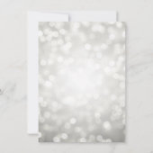 Trouwreceptie Zilveren Glitterlichten Kaart (Achterkant)