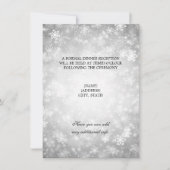 Trouwreceptie Zilveren Winter Wonderland Kaart (Voorkant)