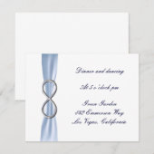 Trouwreceptiekaart Blue Infinity Kaart (Voorkant / Achterkant)