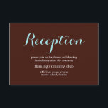 Trouwreceptiekaart Kaart<br><div class="desc">Elegante en chic trouwreceptiekaart.</div>