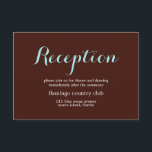 Trouwreceptiekaart Kaart<br><div class="desc">Elegante en stijlvolle trouwreceptiekaart.</div>